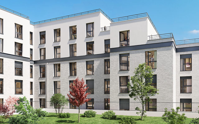 Résidence étudiante neuve Colombus à Colombes, Hauts-de-Seine, appartements meublés LMNP