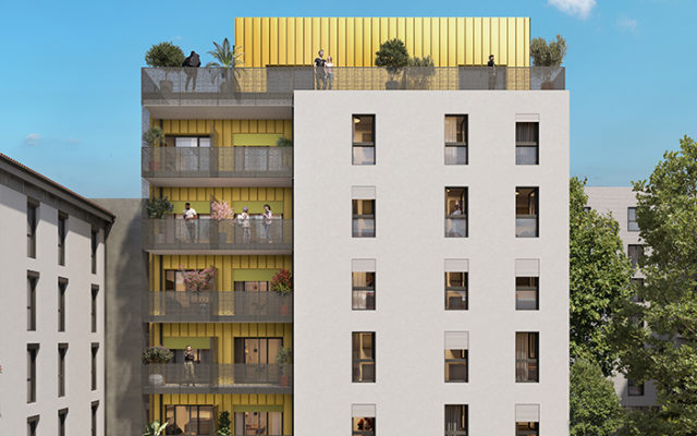 Résidence étudiante neuve Rubix à Oullins, métropole de Lyon, studios meublés LMNP